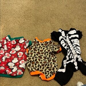 Cozy Canine Trio Set - Snowman Red, Leopard Orange, Skeleton Black